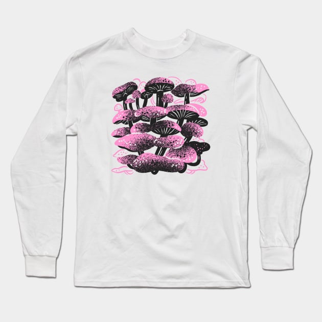 Mushroom Long Sleeve T-Shirt by JordanKay